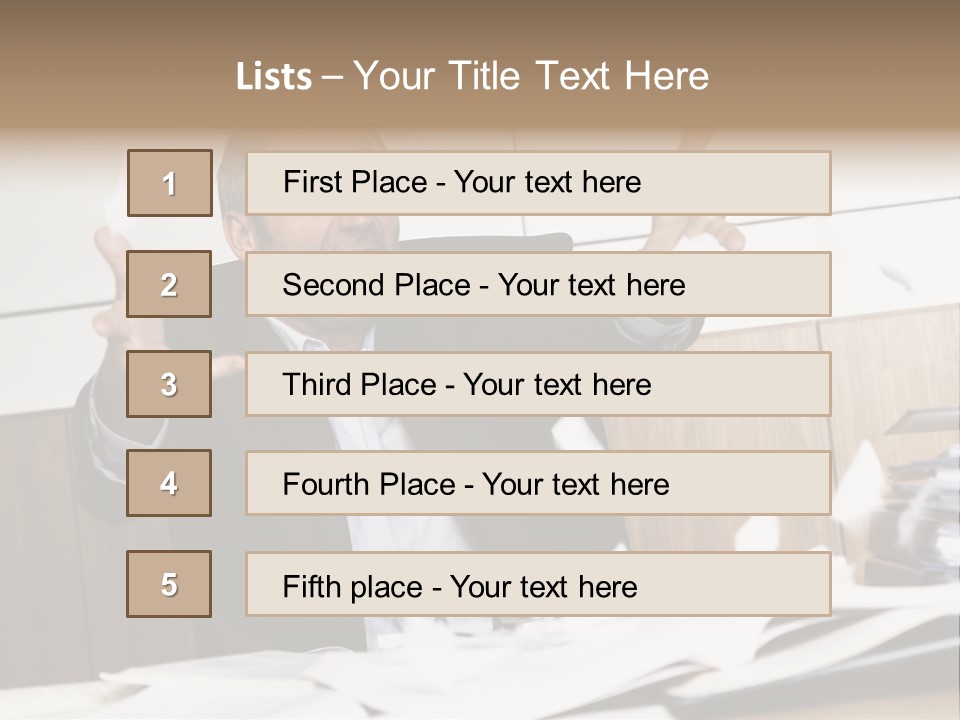 Miserable Man Tension PowerPoint Template