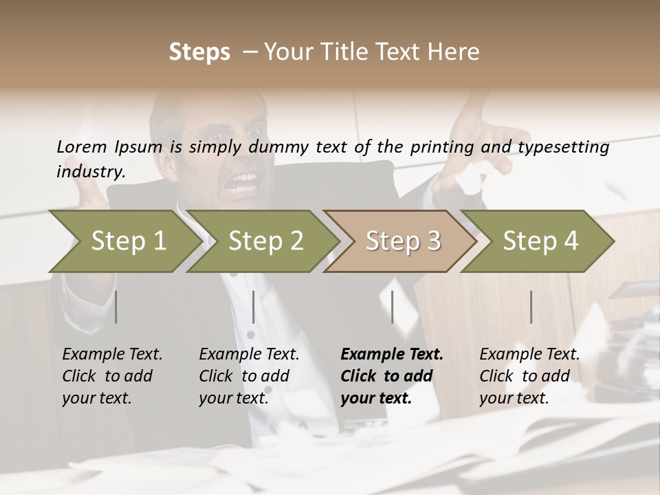 Miserable Man Tension PowerPoint Template