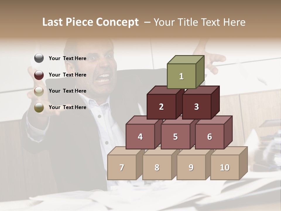 Miserable Man Tension PowerPoint Template