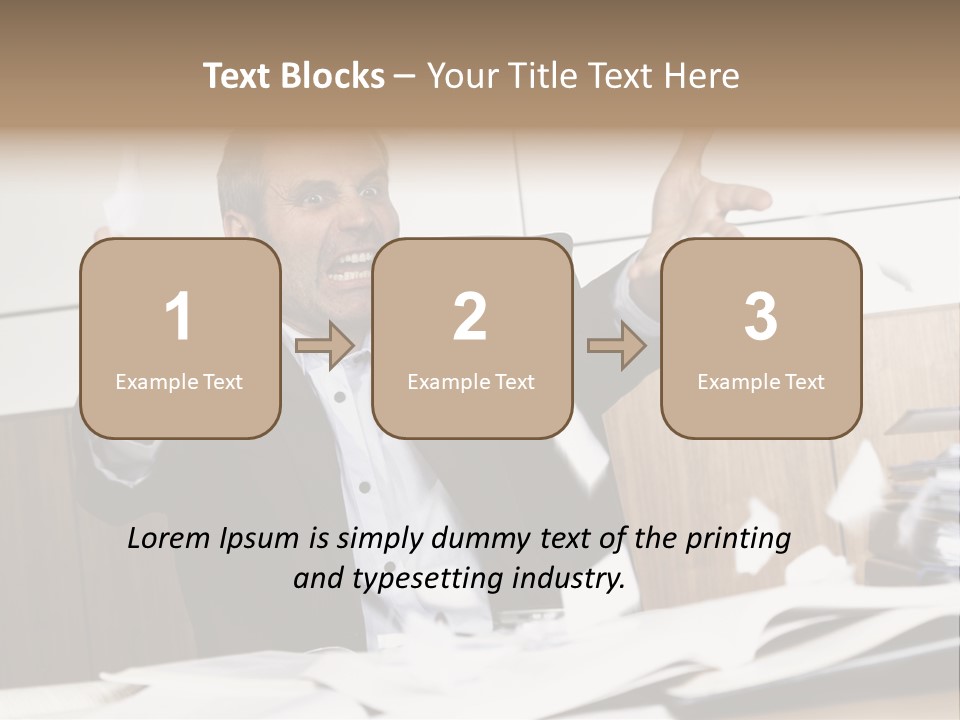Miserable Man Tension PowerPoint Template