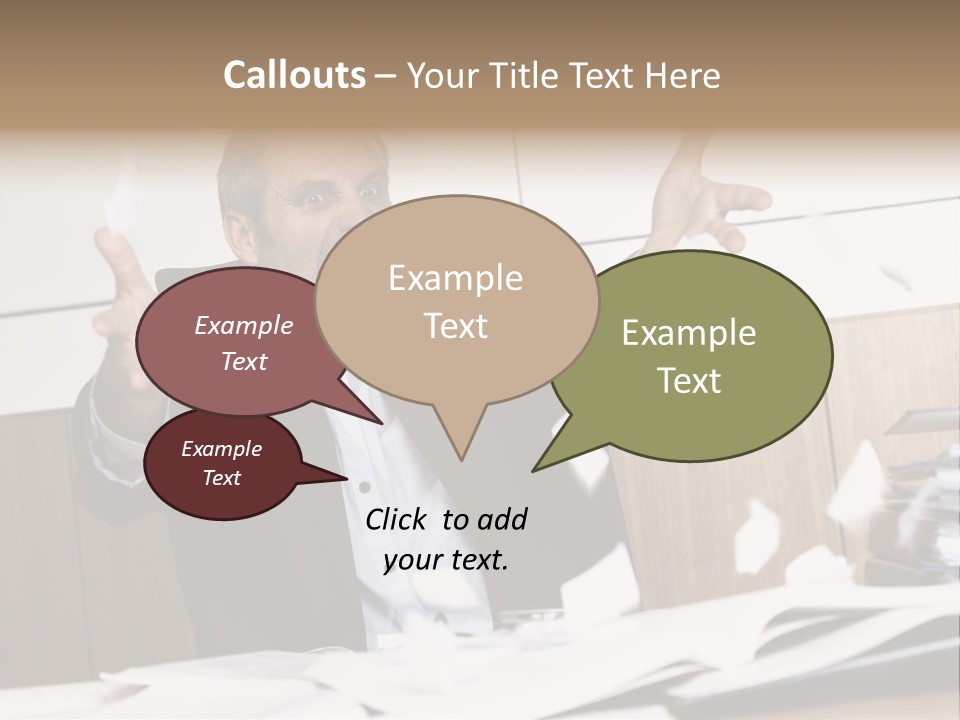 Miserable Man Tension PowerPoint Template
