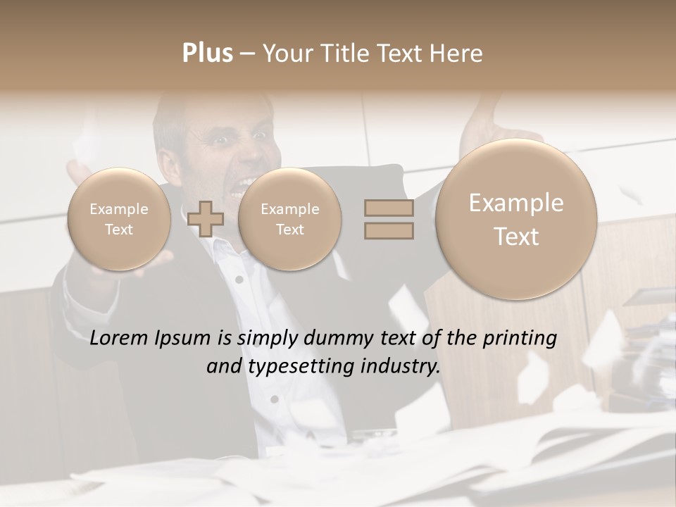 Miserable Man Tension PowerPoint Template