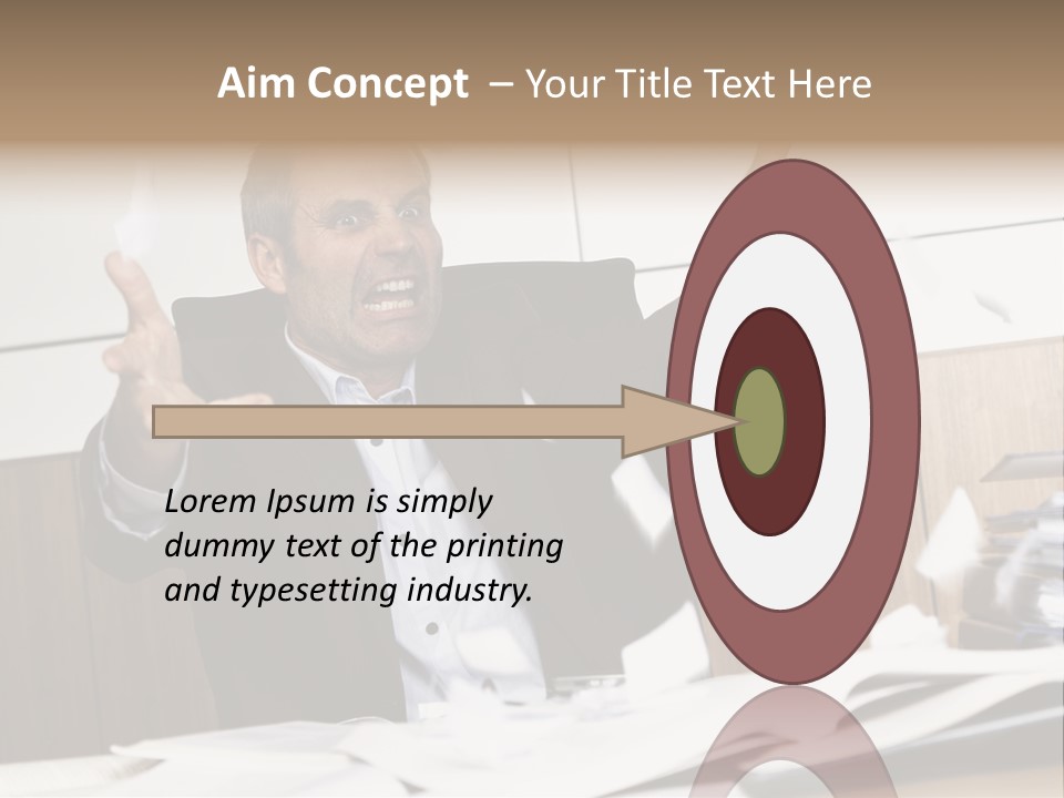 Miserable Man Tension PowerPoint Template