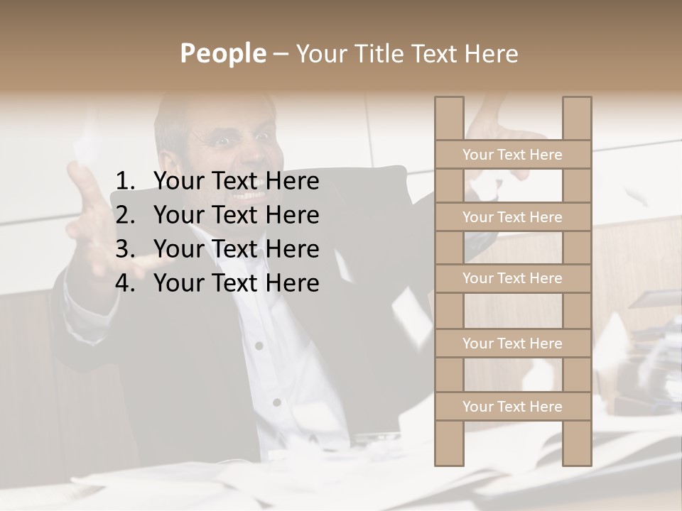 Miserable Man Tension PowerPoint Template