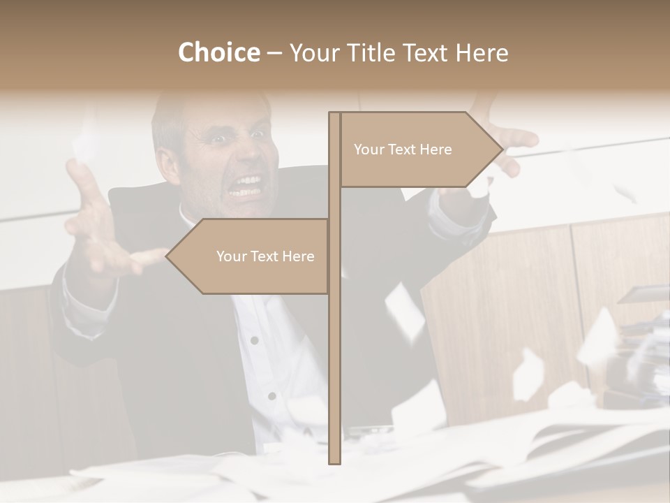 Miserable Man Tension PowerPoint Template