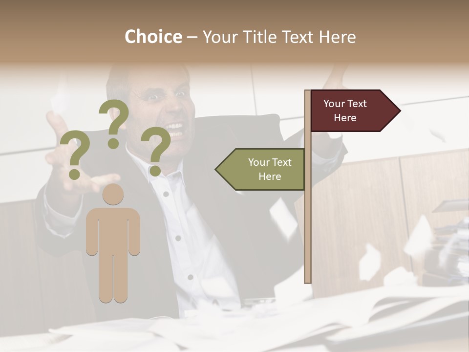 Miserable Man Tension PowerPoint Template