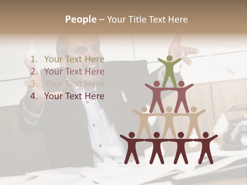 Miserable Man Tension PowerPoint Template