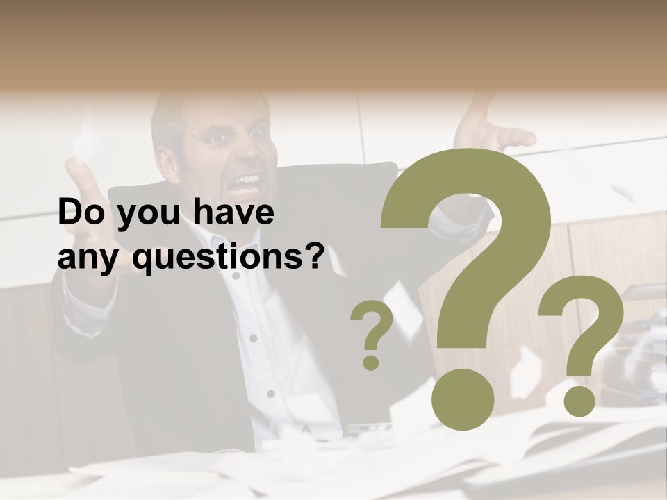 Miserable Man Tension PowerPoint Template