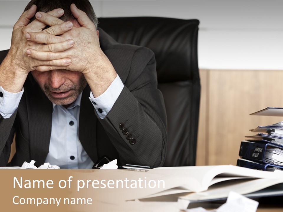 Exhausted Stress Tense PowerPoint Template