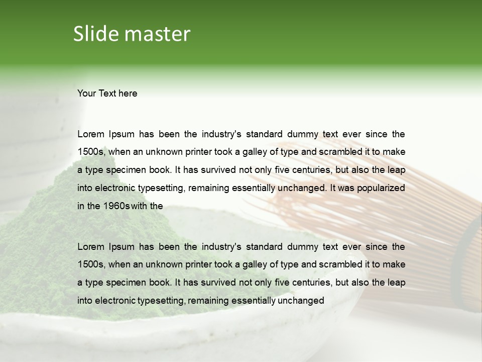 Green Beverage Culture PowerPoint Template