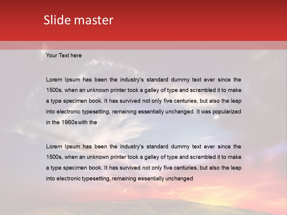 Desolate Sunlight Park PowerPoint Template