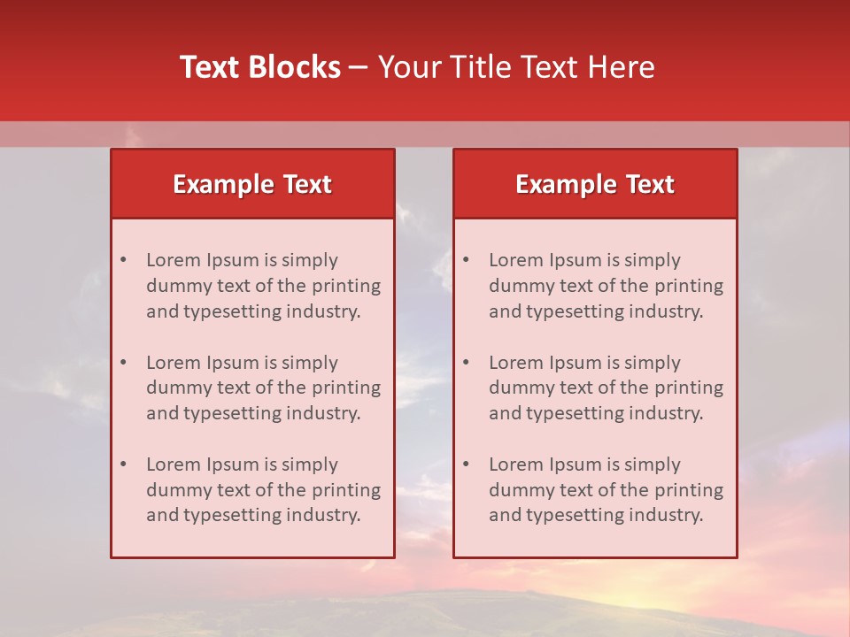 Desolate Sunlight Park PowerPoint Template