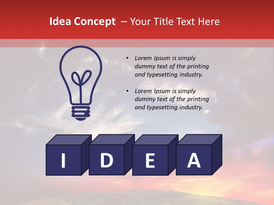 Desolate Sunlight Park PowerPoint Template