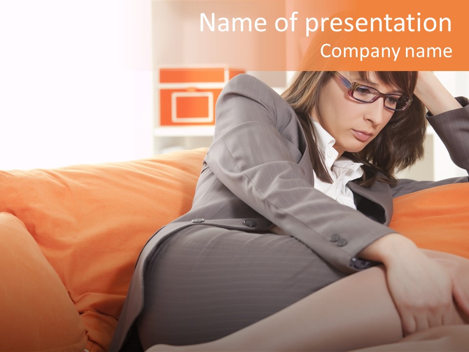Female Sensual Stress PowerPoint Template