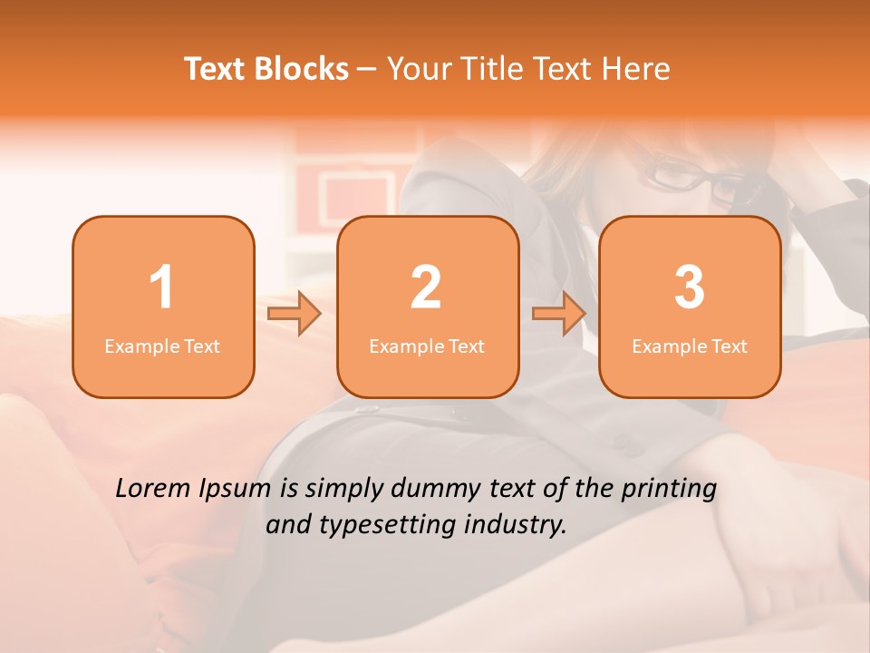 Female Sensual Stress PowerPoint Template
