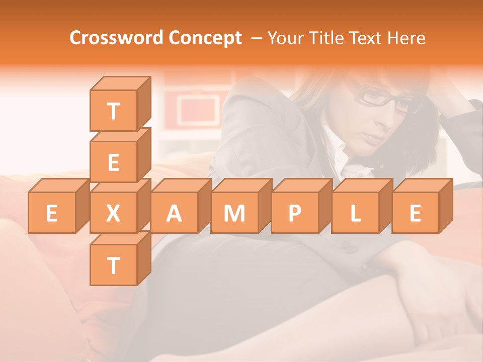 Female Sensual Stress PowerPoint Template