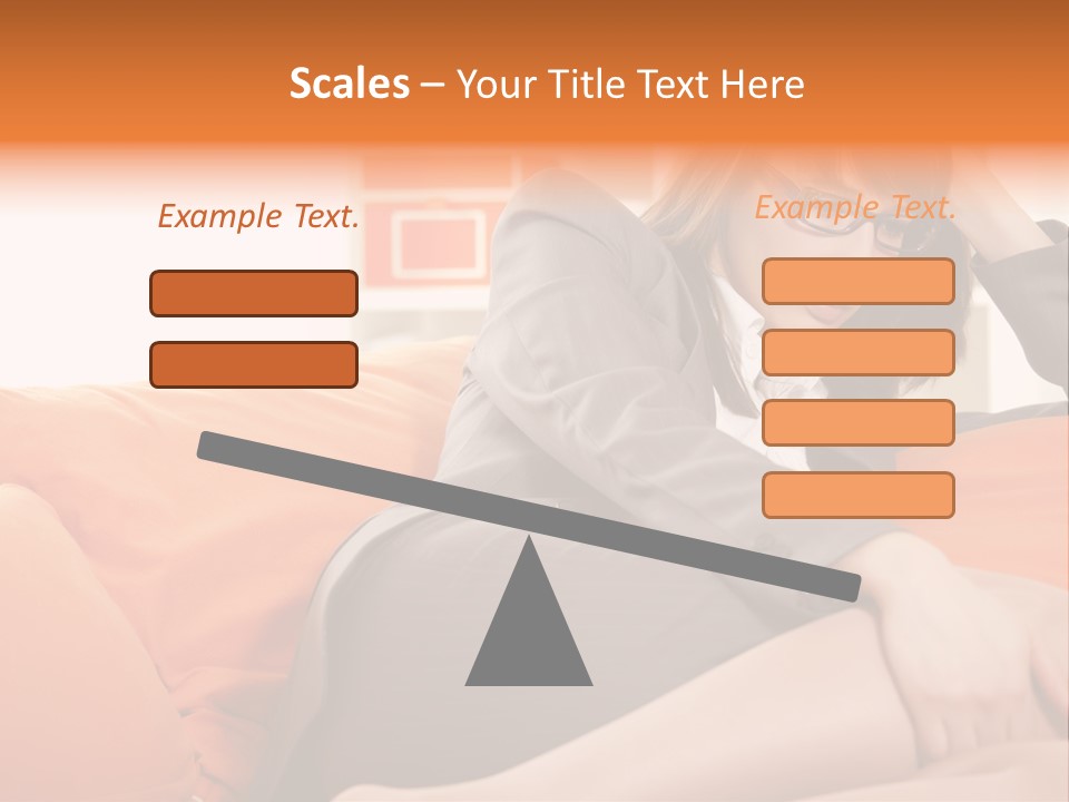 Female Sensual Stress PowerPoint Template