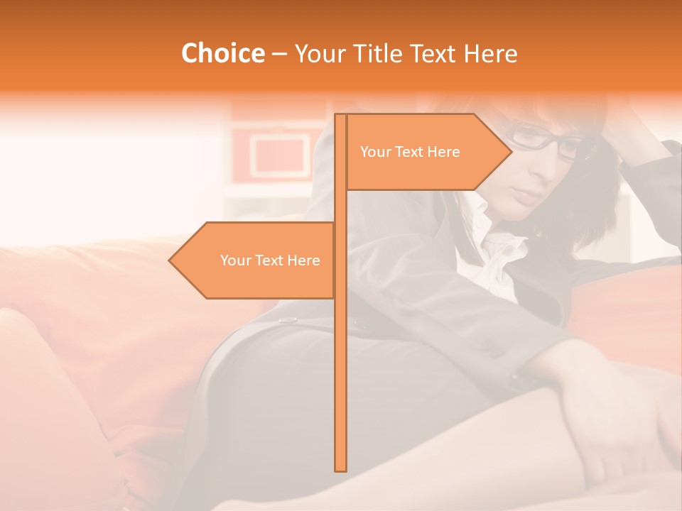 Female Sensual Stress PowerPoint Template