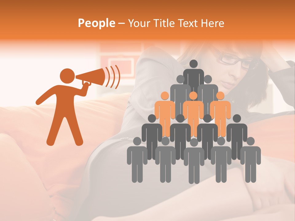 Female Sensual Stress PowerPoint Template