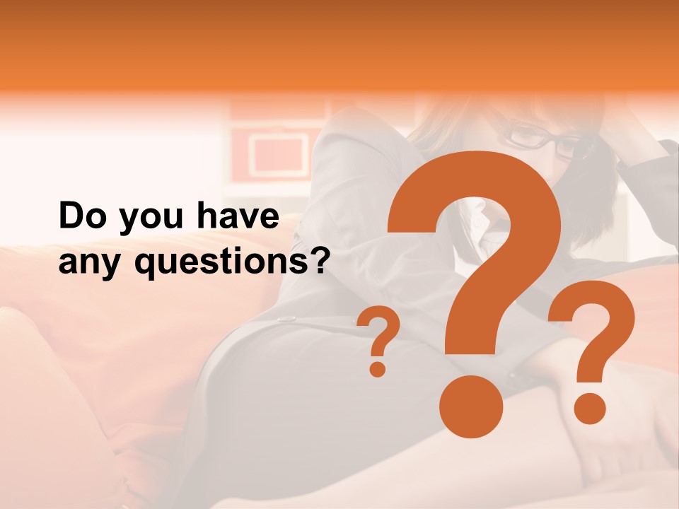 Female Sensual Stress PowerPoint Template