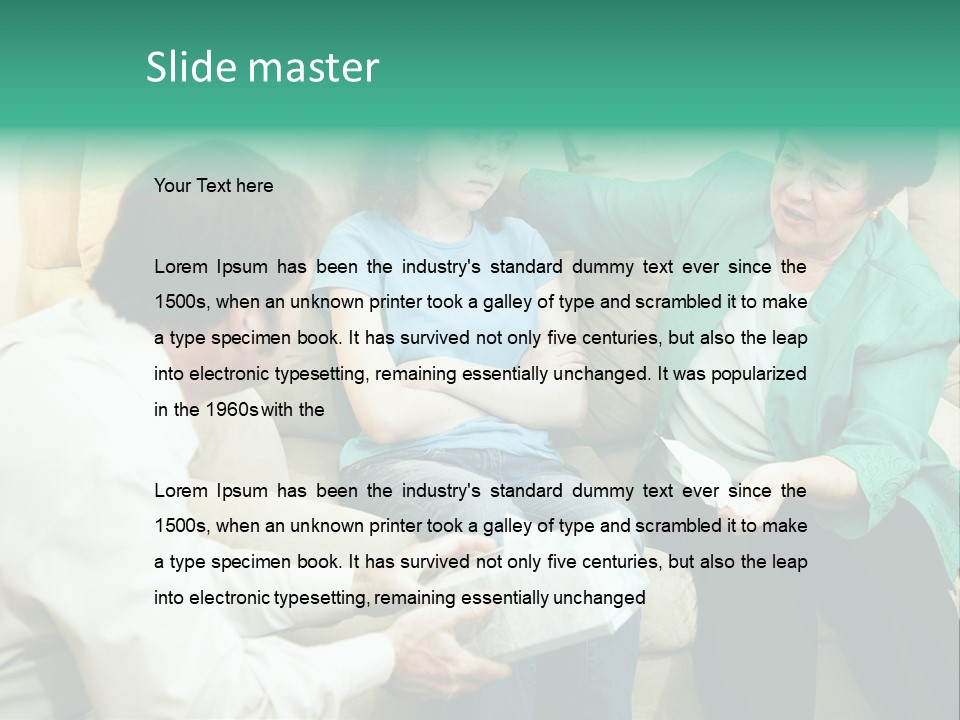 Couch Parenting Criticism PowerPoint Template