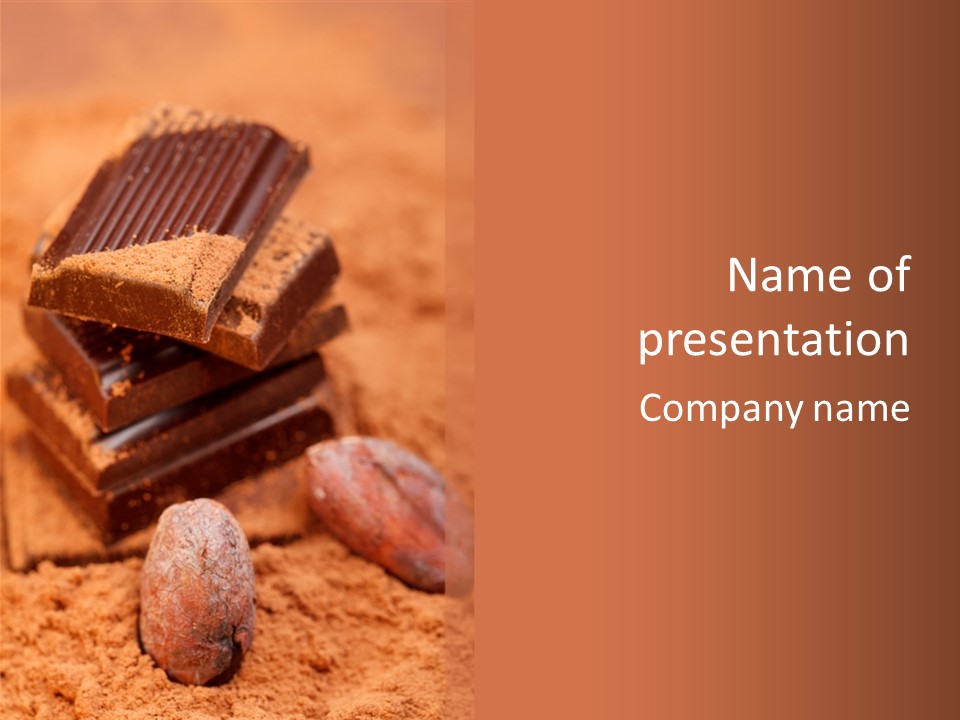 Brown Dessert Cacao PowerPoint Template