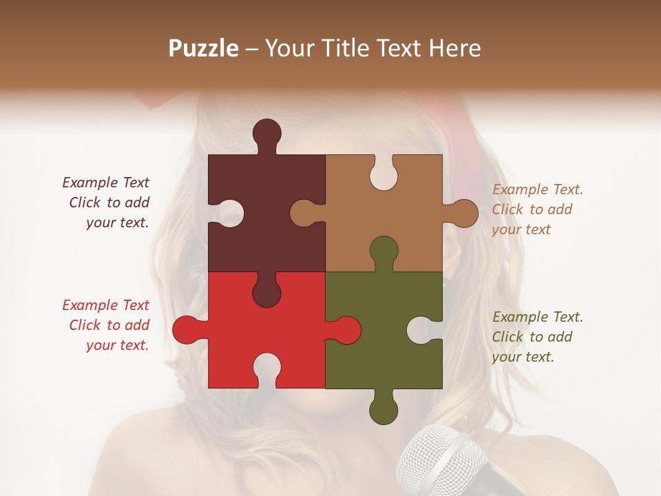 Cheerful Model One PowerPoint Template