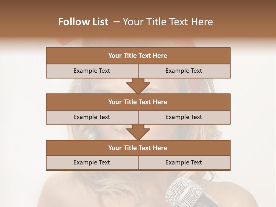 Cheerful Model One PowerPoint Template