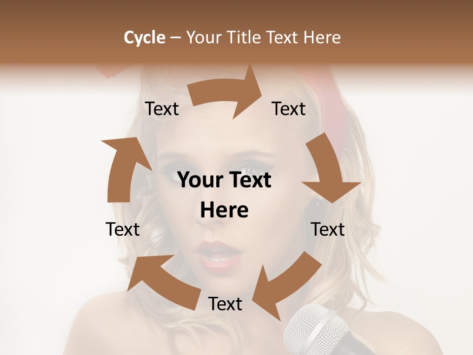 Cheerful Model One PowerPoint Template