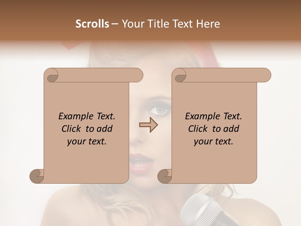 Cheerful Model One PowerPoint Template