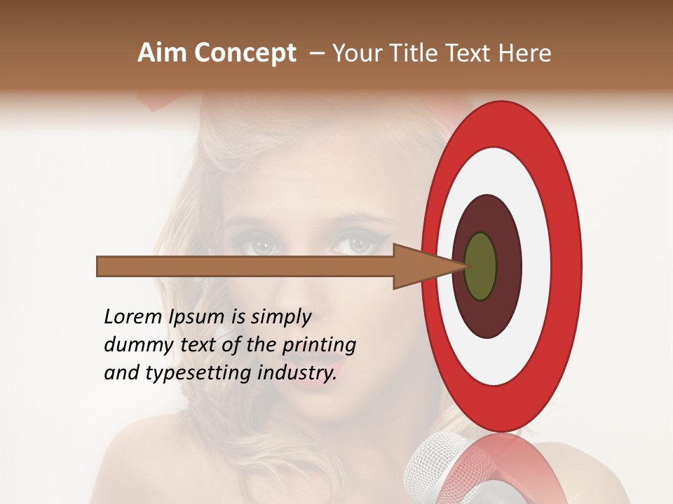 Cheerful Model One PowerPoint Template