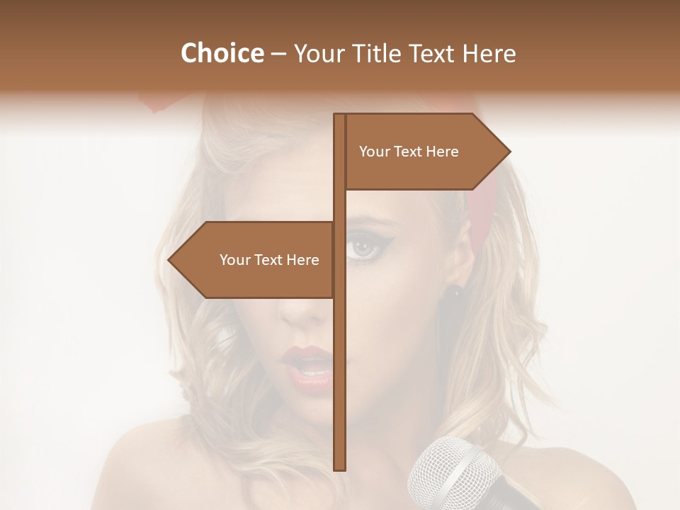 Cheerful Model One PowerPoint Template