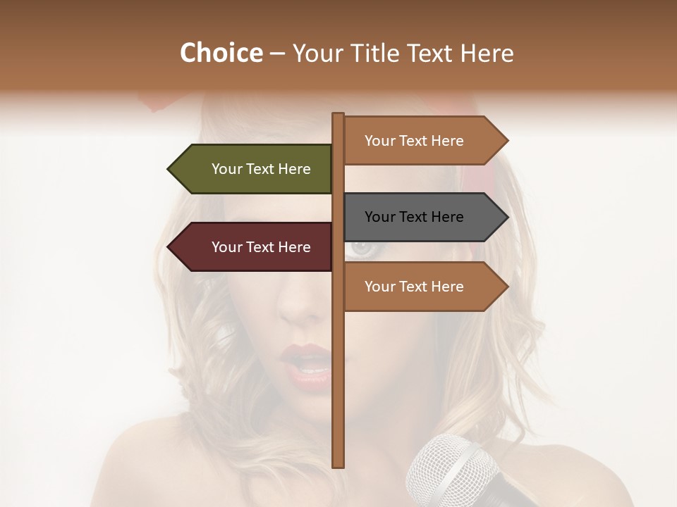 Cheerful Model One PowerPoint Template