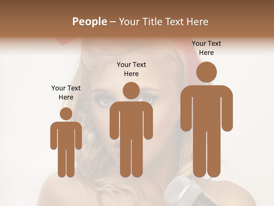 Cheerful Model One PowerPoint Template