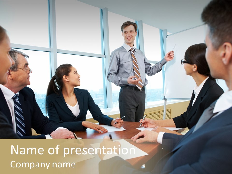Person Showing Smart PowerPoint Template