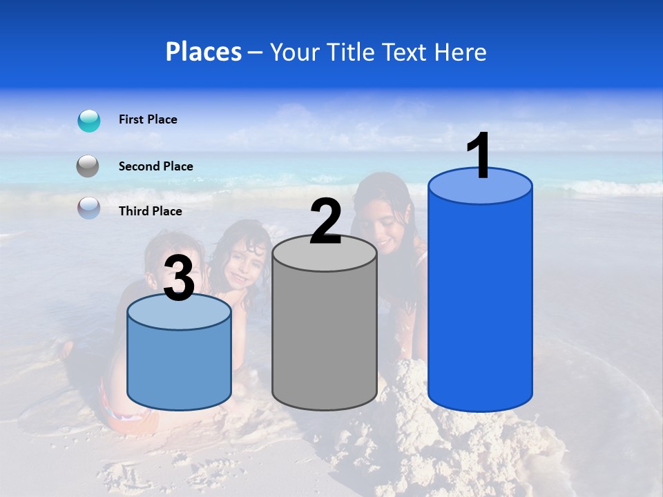 Happiness Friends Sea PowerPoint Template