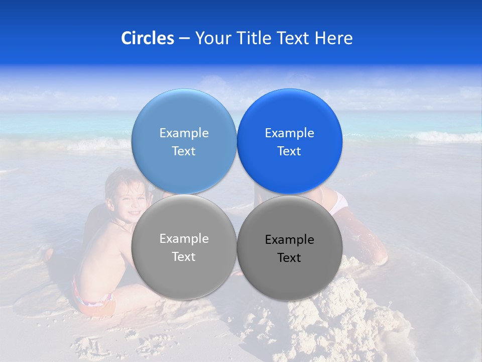 Happiness Friends Sea PowerPoint Template