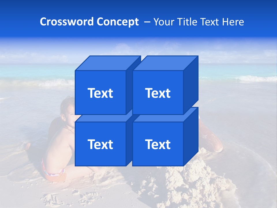 Happiness Friends Sea PowerPoint Template