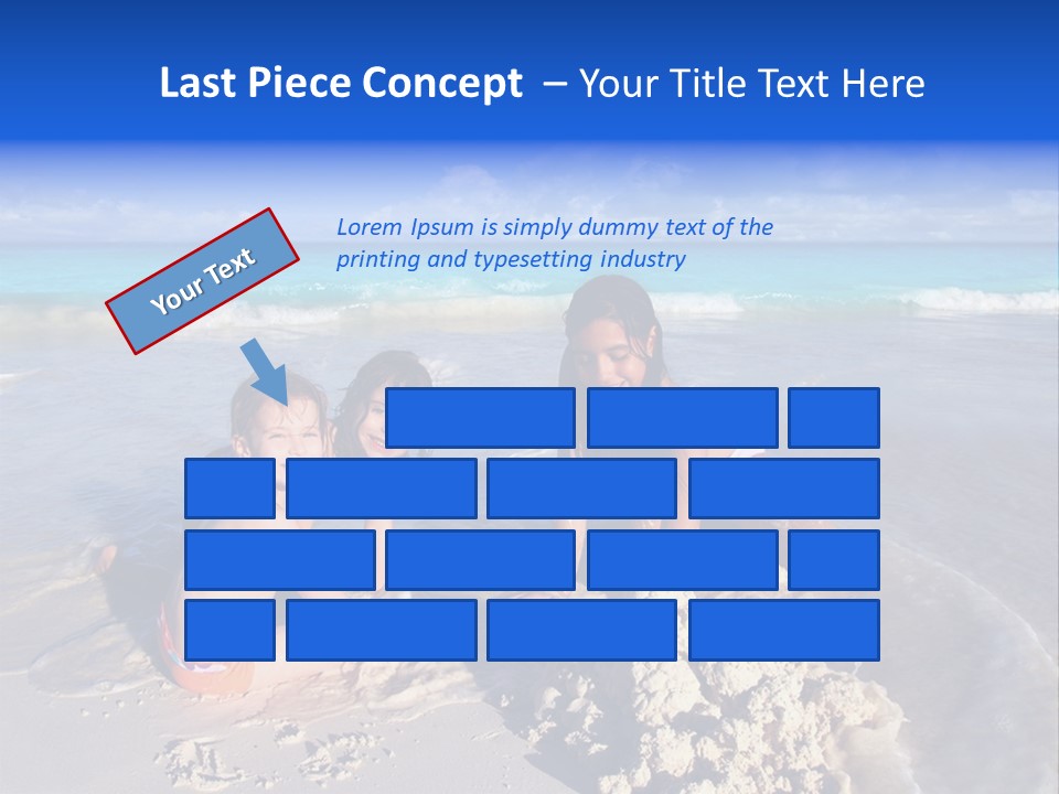 Happiness Friends Sea PowerPoint Template