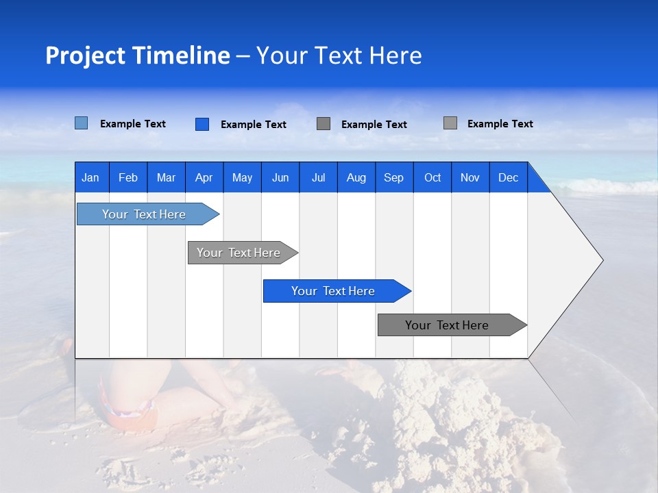 Happiness Friends Sea PowerPoint Template
