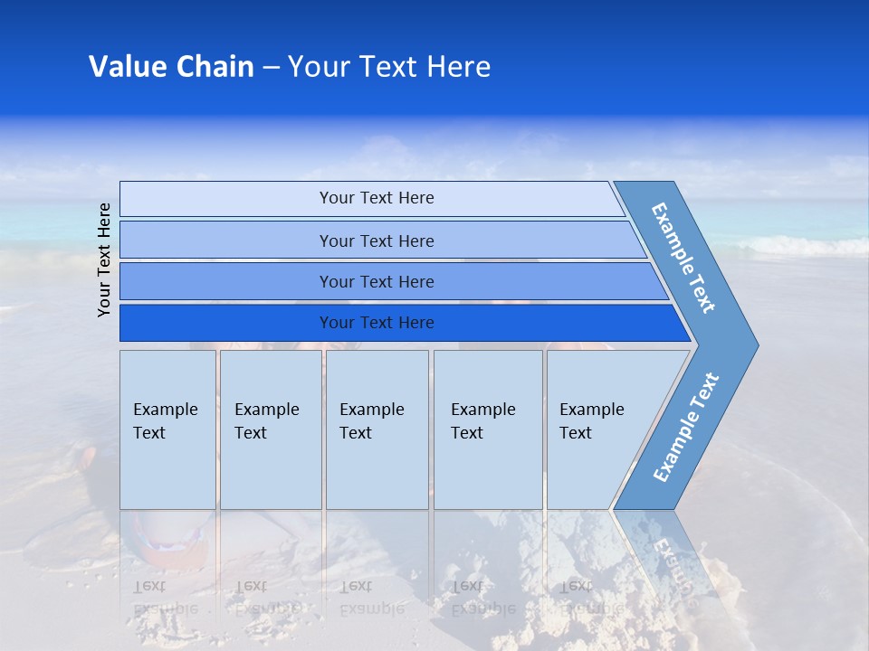 Happiness Friends Sea PowerPoint Template