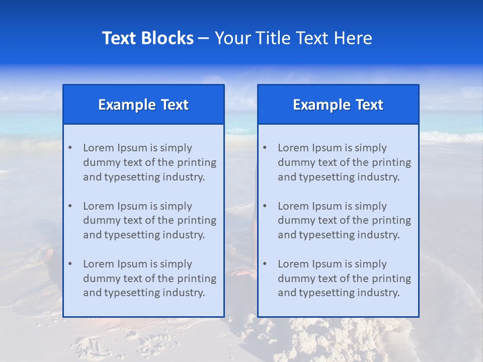 Happiness Friends Sea PowerPoint Template