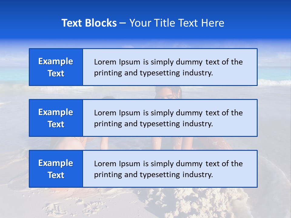 Happiness Friends Sea PowerPoint Template