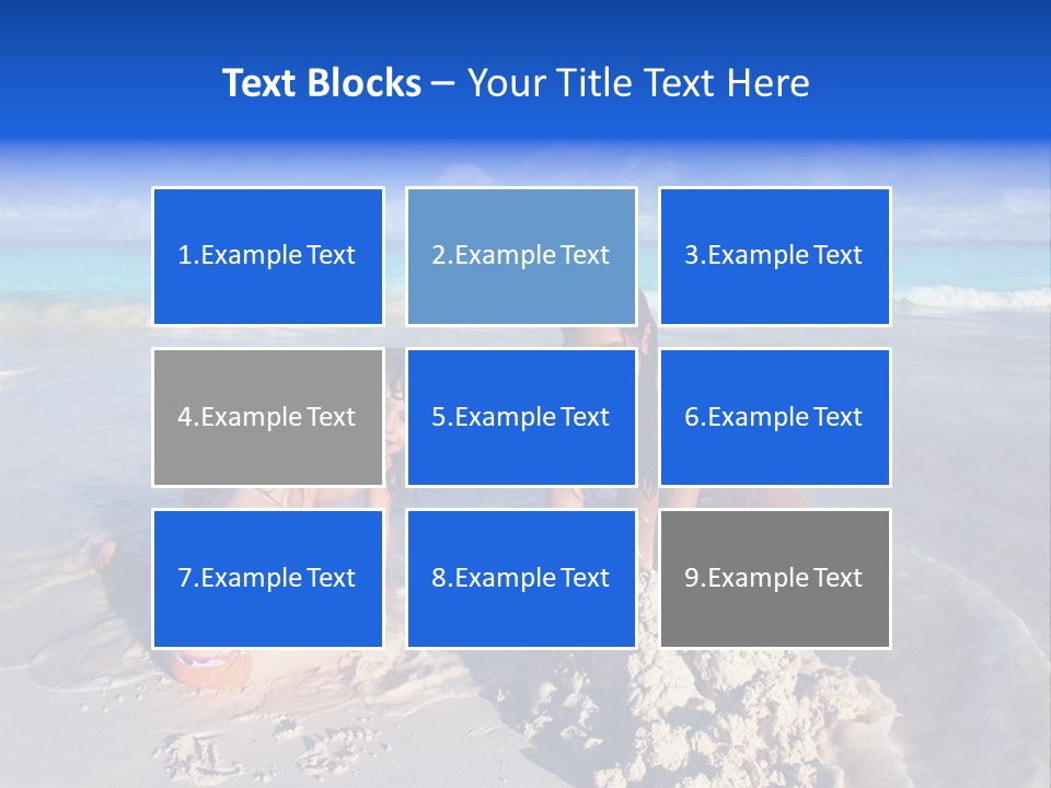 Happiness Friends Sea PowerPoint Template