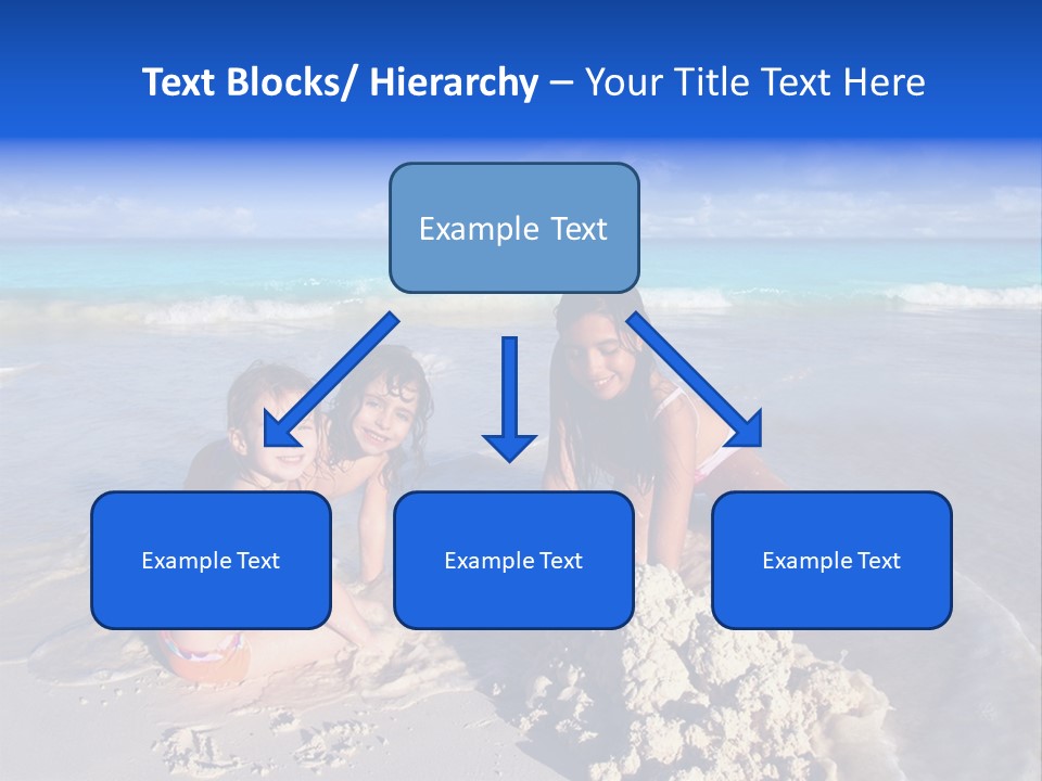 Happiness Friends Sea PowerPoint Template