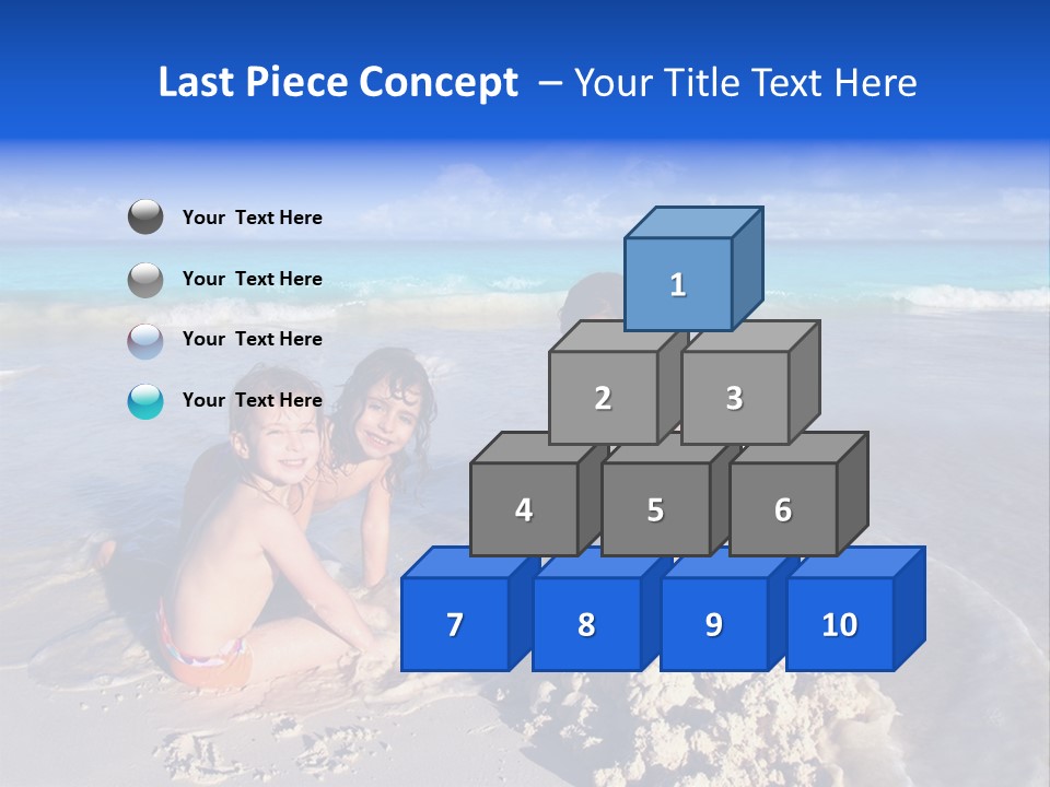 Happiness Friends Sea PowerPoint Template