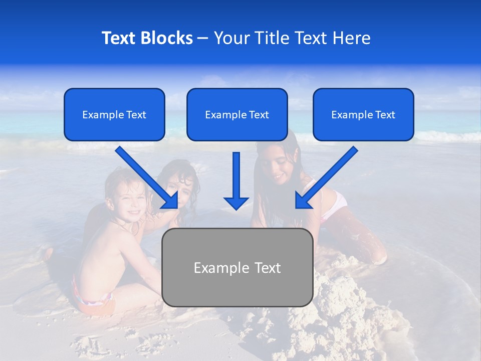 Happiness Friends Sea PowerPoint Template