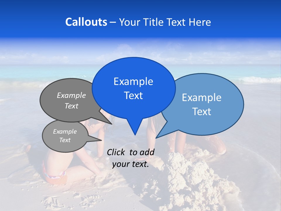 Happiness Friends Sea PowerPoint Template