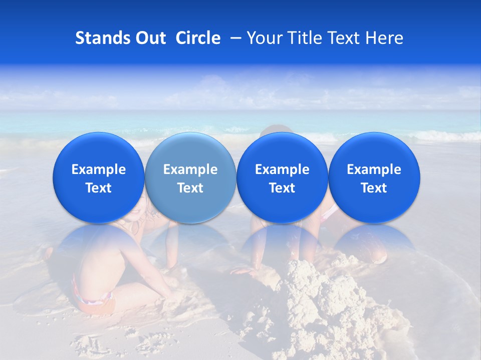 Happiness Friends Sea PowerPoint Template