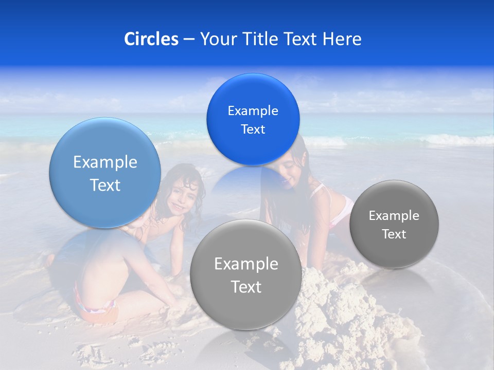 Happiness Friends Sea PowerPoint Template